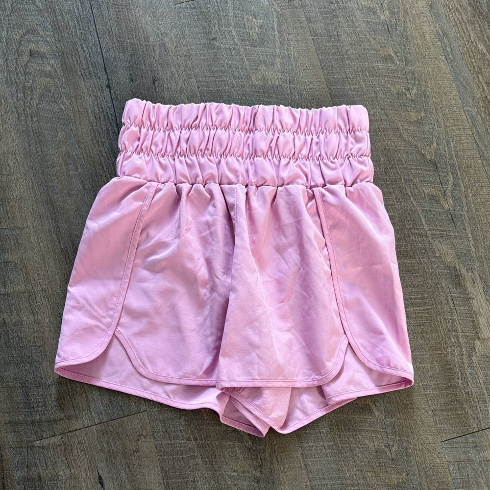 Pink Women's Ruffled Shorts